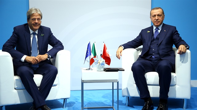 Cumhurbaşkanı Recep Tayyip Erdoğan, İtalya Başbakanı Paolo Gentiloni ile görüştü
