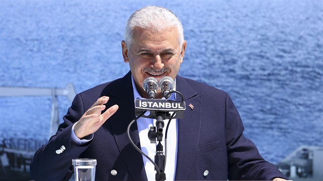 Başbakan Binali Yıldırım, Selah Tersanesi'nde Şehit Kıdemli Üsteğmen Ari̇f Ekmekçi Lojistik Destek Gemi̇si̇'ni̇n denize indirilme töreninde konuştu.