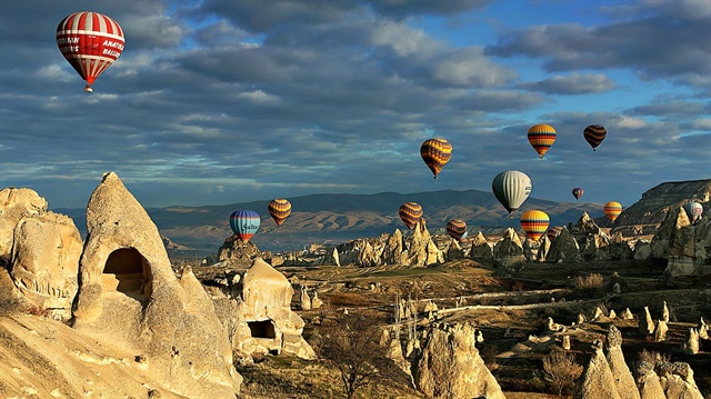  Kapadokya'da, sıcak hava balon turunu en çok Uzakdoğulu turistler tercih ediyor. 