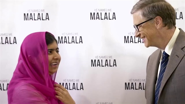 Malala'yı Bill Gates 'karşıladı'