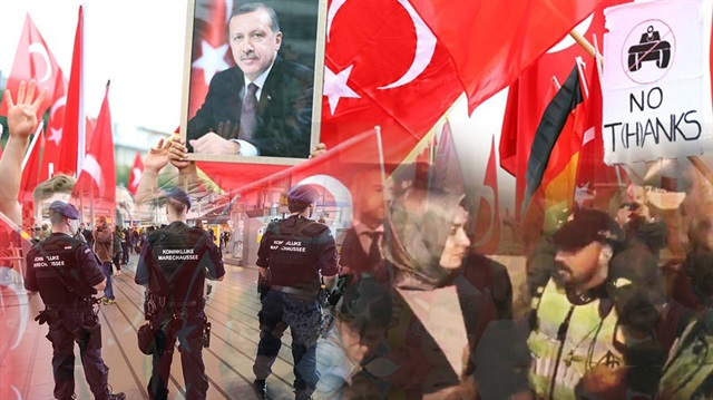 Köln'deki 15 Temmuz mitingine Erdoğan'ın telekonferansla seslenmesi ve Bakan Sayan Kaya'nın 16 Nisan öncesi programa katılması engellenmişti.