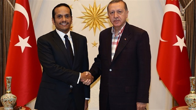 Cumhurbaşkanı Erdoğan ile Katar Dışişleri Bakanı Şeyh Muhammed bin Abdurrahman El Sani
