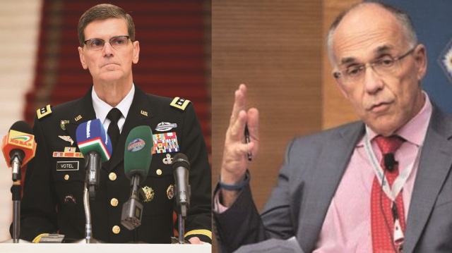 Centcom Komutanı Joseph Votel ve Henry Barkey.