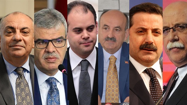 Tuğrul Türkeş, Veysi Kaynak, Akif Çağatay Kılıç, Mehmet Müezzinoğlu, Faruk Çelik, Nabi Avcı. 