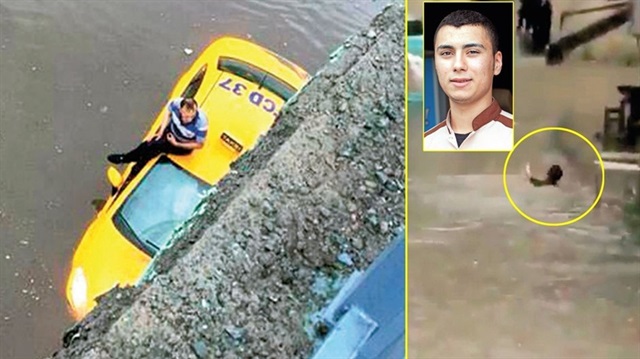 Şiddetli yağışın vurduğu İstanbul'da dün ilginç manzaralar oluştu. 
