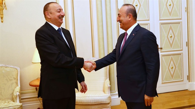 Dışişleri Bakanı Mevlüt Çavuşoğlu, Azerbaycan Cumhurbaşkanı İlham Aliyev tarafından kabul edildi.