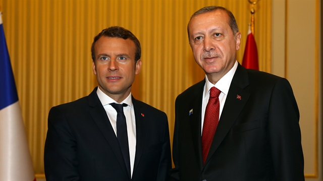 ​​Cumhurbaşkanı Recep Tayyip Erdoğan ile Fransa Cumhurbaşkanı Emmanuel Macron