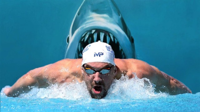 Rio 2016'nın ardından kariyerine nokta koyan Michael Phelps, özel bir etkinlik kapsamında köpek balığı ile yarıştı.