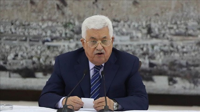 Palestinian President Mahmoud Abbas meets Palestinian authority executives at Prime Ministry building in Ramallah, West Bank on July 25, 2017. 