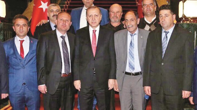 İsmet Ülkü, father of Kenan Ülkü and also a neighborhood representative, attended the meeting President Erdoğan had held on Jan. 12 at the Presidential Complex.