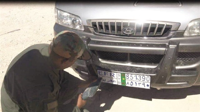 PKK terrorists install 'special' car plates in Afrin