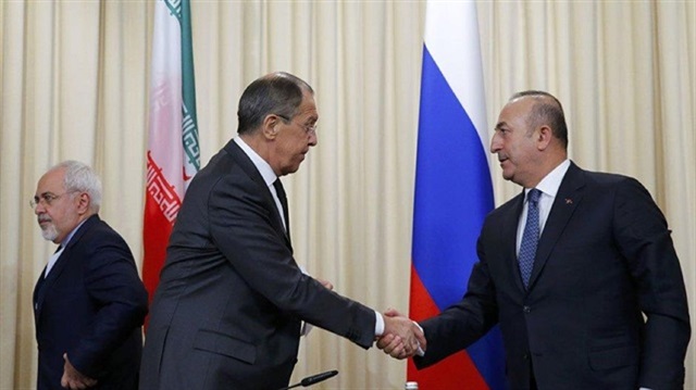 Foreign Minister Mevlüt Çavuşoğlu met his Iranian and Russian counterparts regarding the Astana meeting.