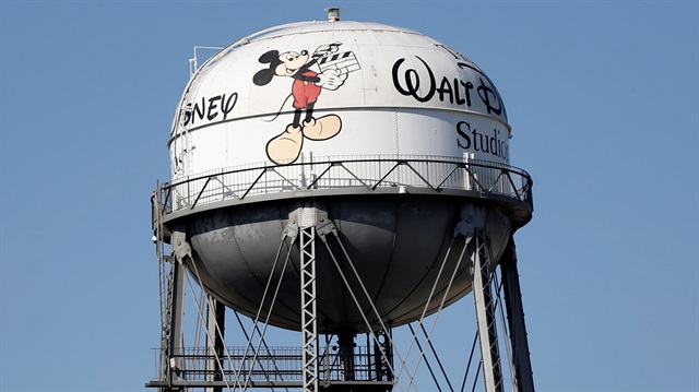 The water tank of The Walt Disney Co Studios is pictured in Burbank, California 
