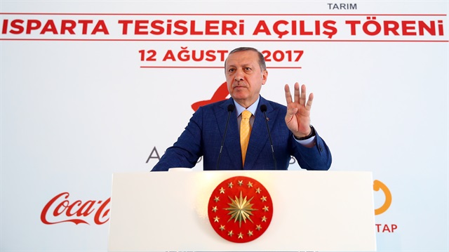 Cumhurbaşkanı Recep Tayyip Erdoğan, Anadolu Grup Isparta Meyve Suyu Üretim Tesisleri'nin açılışında konuştu. 