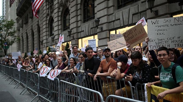 ABD Başkanı Donald Trump, New York'ta protesto edildi.