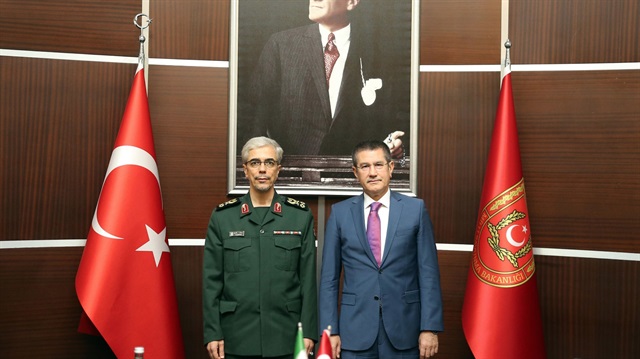 ​Milli Savunma Bakanı Nurettin Canikli, İran Genelkurmay Başkanı Tümgeneral Muhammed Hüseyin Bakiri ve beraberindeki heyeti kabul etti.  