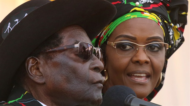 President Robert Mugabe and his wife Grace attend a rally of his ruling ZANU (PF) in Chinhoyi, Zimbabwe July 29, 2017.
