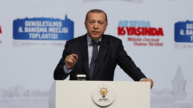 Cumhurbaşkanı Erdoğan AK Parti İl Danışma Meclisinde konuşuyor.