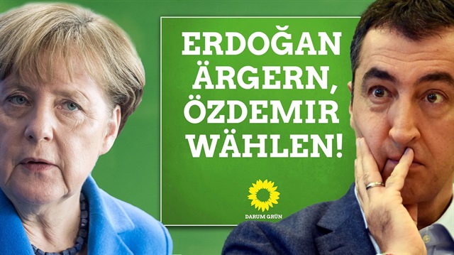Alman Yeşiller Partisi lideri Cem Özdemir ve Almanya Başbakanı Angela Merkel