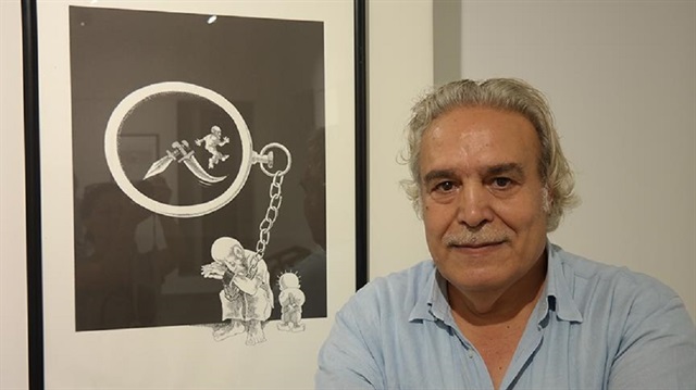 Filistin'in sembolü Hanzala'nın babası Naci el Ali'nin eserleri 10 Eylül'e kadar görülebilecek.

