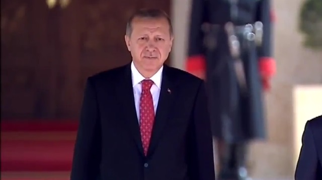 Cumhurbaşkanı Erdoğan, Ürdün'de resmi törenle karşılandı.