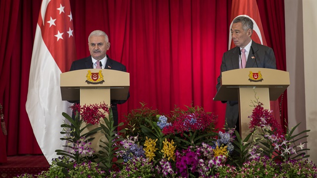 Başbakan Binali Yıldırım ve Singapur Başbakanı Lee Hsien Loong