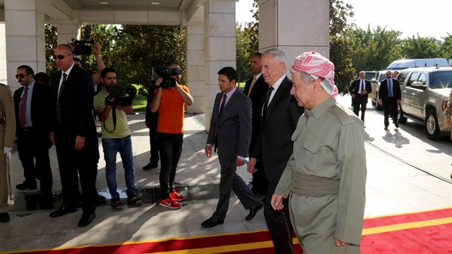 ​IKBY Başkanı Barzani ve ABD Savunma Bakanı Mattis