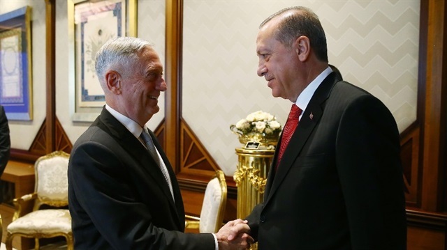 Cumhurbaşkanı Erdoğan ve ABD Savunma Bakanı Mattis