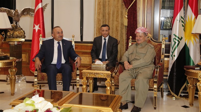 Dışişleri Bakanı Çavuşoğlu, Irak Kürt Bölgesel Yönetimi'nin (IKBY) Başkanı Barzani ile görüştü.
