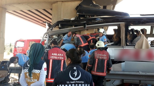 Ankara'da yolcu otobüsü kazası: 5 ölü​