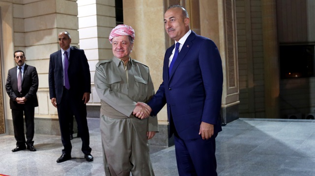 Dışişleri Bakanı Mevlüt Çavuşoğlu, IKBY Başkanı Mesud Barzani ile görüştü.
