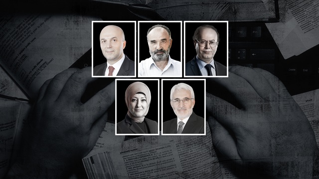 Ahmet Ulusoy, Hayrettin Karaman, ​Yusuf Kaplan, Özlem Albayrak ve Hasan Öztürk.