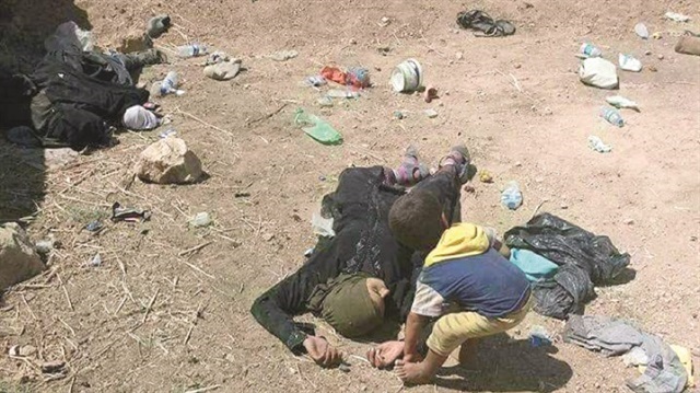 Women and children who cannot escape are slaughtered by U.S. air strikes or Hashd al-Shaabi militants.