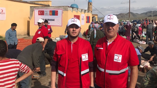 Kızılay, Kurban Bayramı'nda ihtiyaç sahiplerine yardım götürmek için ilk kez Moğolistan'da.