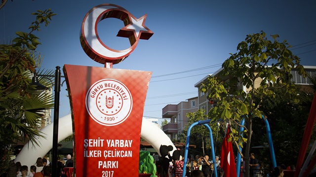 Şehit Yarbay İlker Çelikcan'ın adı, Gürsü Belediyesince ilçedeki bir parka verildi.