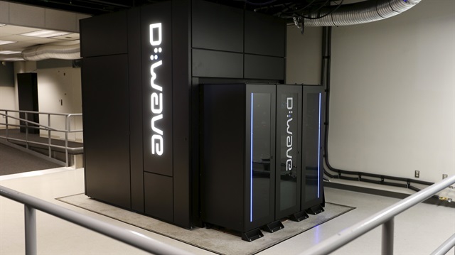 A D-Wave 2X quantum computer is pictured