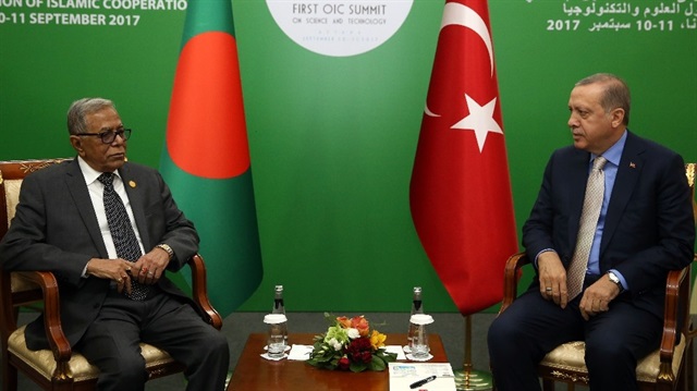 Cumhurbaşkanı Erdoğan, Bangladeş Cumhurbaşkanı Abdul Hamid ile görüştü.