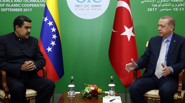 Cumhurbaşkanı Erdoğan, Venezuela Cumhurbaşkanı Maduro ile görüştü.