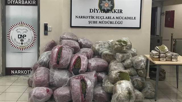 Diyarbakır'da 637 kilogram uyuşturucu madde ele geçirildi