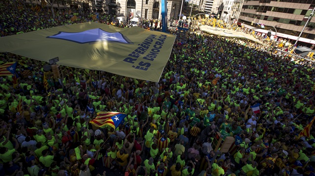 Katalonya'da bağımsızlık yanlısı gösteri