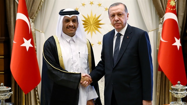 Cumhurbaşkanı Erdoğan, Katar Dışişleri Bakanı Al Sani'yi kabul etti.