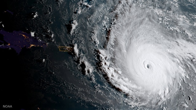 ABD'yi vuran Irma kasırgasının uzaydan çekilen bir fotoğrafı.