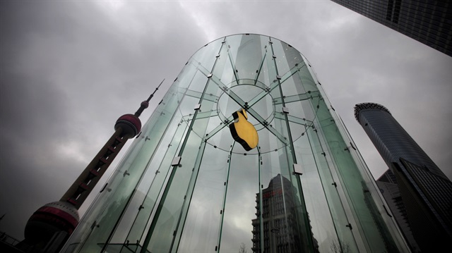  An Apple logo is seen at an Apple store in Pudong
