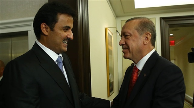 Al Thani (L) and Erdoğan (R)