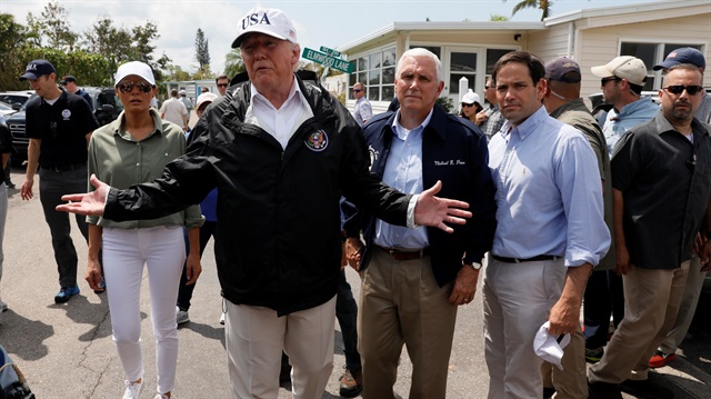 Başkan Trump, Irma kasırgasının etkilediği Florida'ya gitti
