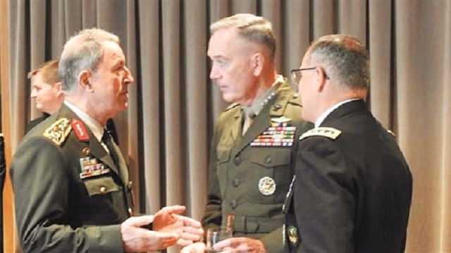 Turkish Armed Forces’ Chief of the General Staff Hulusi Akar met with his U.S. counterpart Joseph Dunford in Albania.