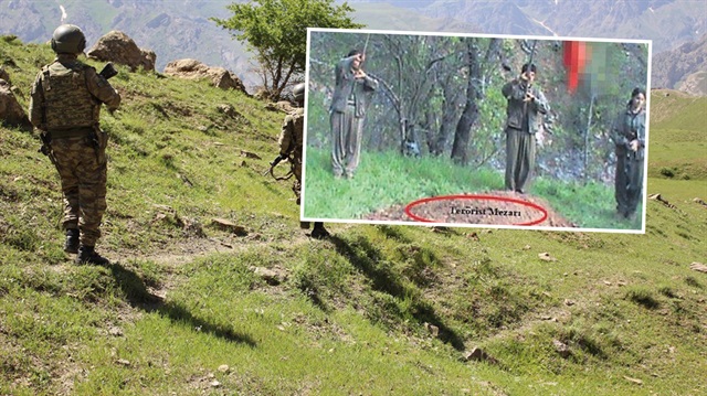 PKK'lı teröristler. 