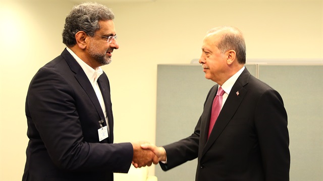 Cumhurbaşkanı Erdoğan, Pakistan Başbakanı Abbasi'yi kabul etti.