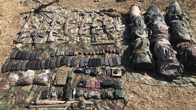 Siirt'teki PKK'ya ait silah ve mühimmat ele geçirildi