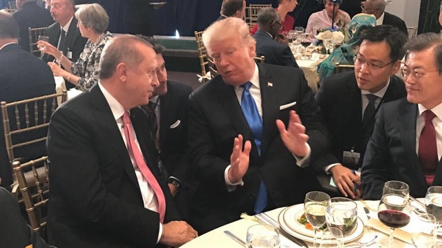 ​Cumhurbaşkanı Erdoğan, Donald Trump ile biraraya geldi